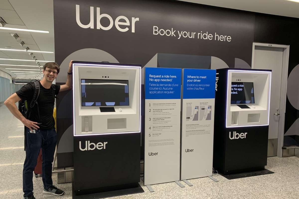 Uber Launches Airport Ride-Booking Kiosks to Assist Smartphone-Free Travelers