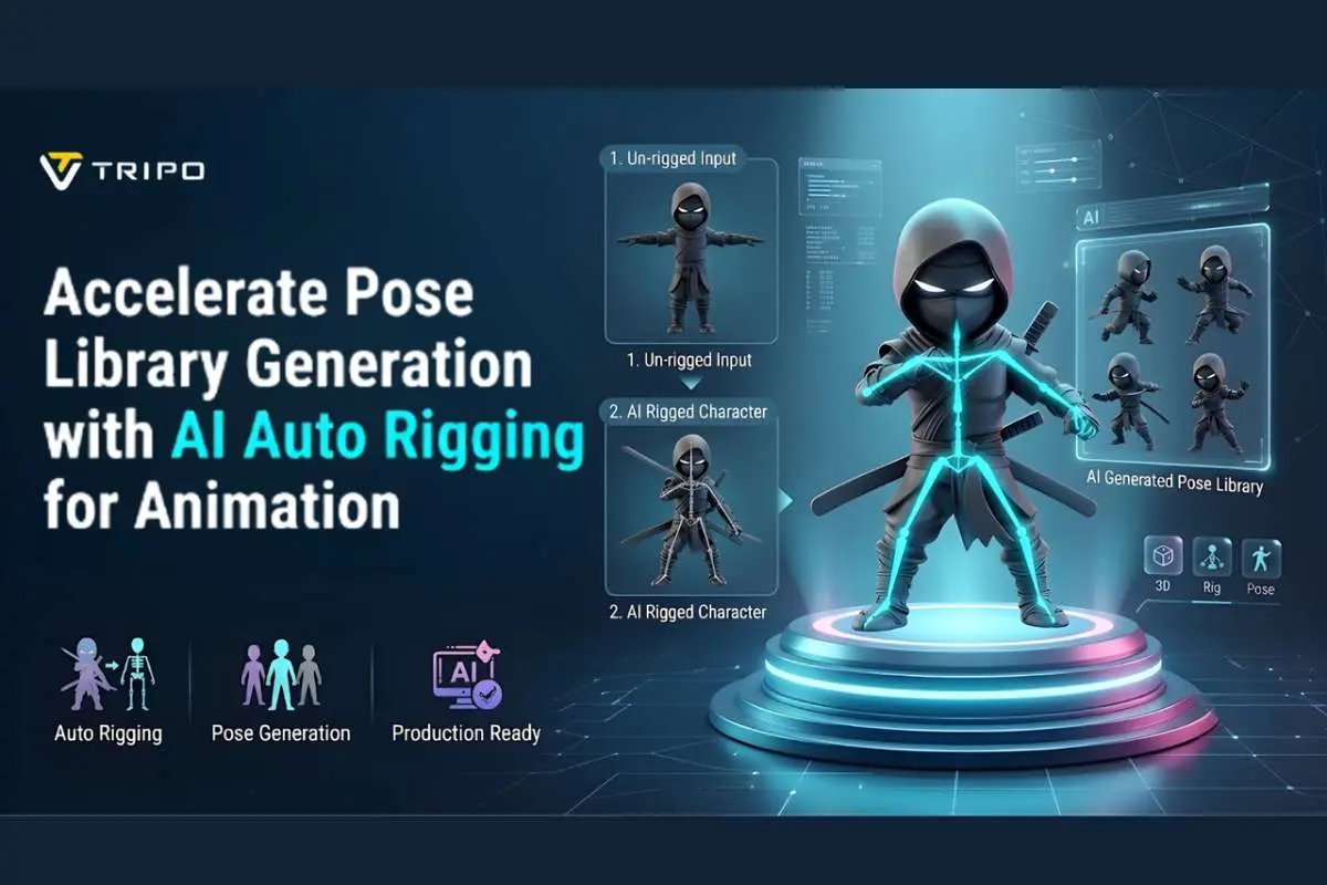 Accelerate Pose Library Generation with AI Auto Rigging for Animation