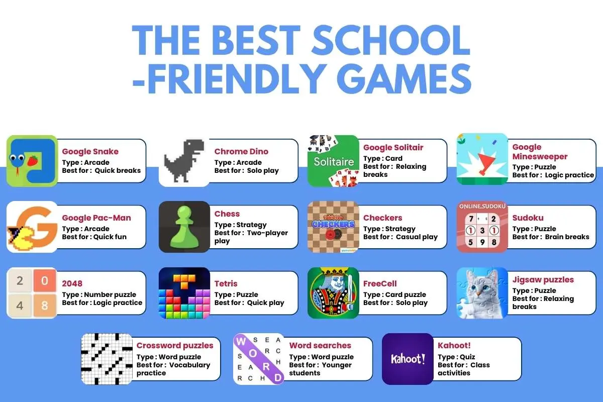 20 School-Friendly Online Games to Play at School | The Enterprise World