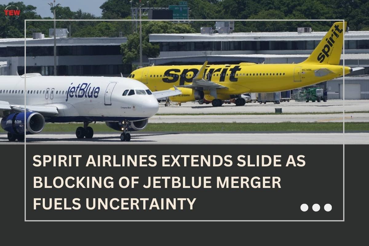 Spirit Airlines extends slide as blocking of JetBlue merger fuels uncertainty