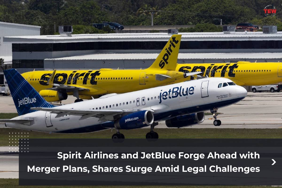 Spirit Airlines and JetBlue Forge Ahead with Merger Plans, Shares Surge Amid Legal Challenges