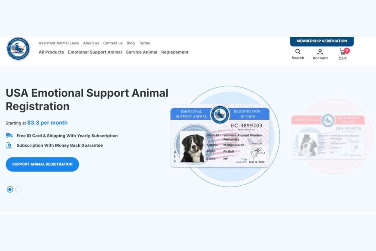 Fast ESA and Service Animal Registration with Esacert.com | The Enterprise World