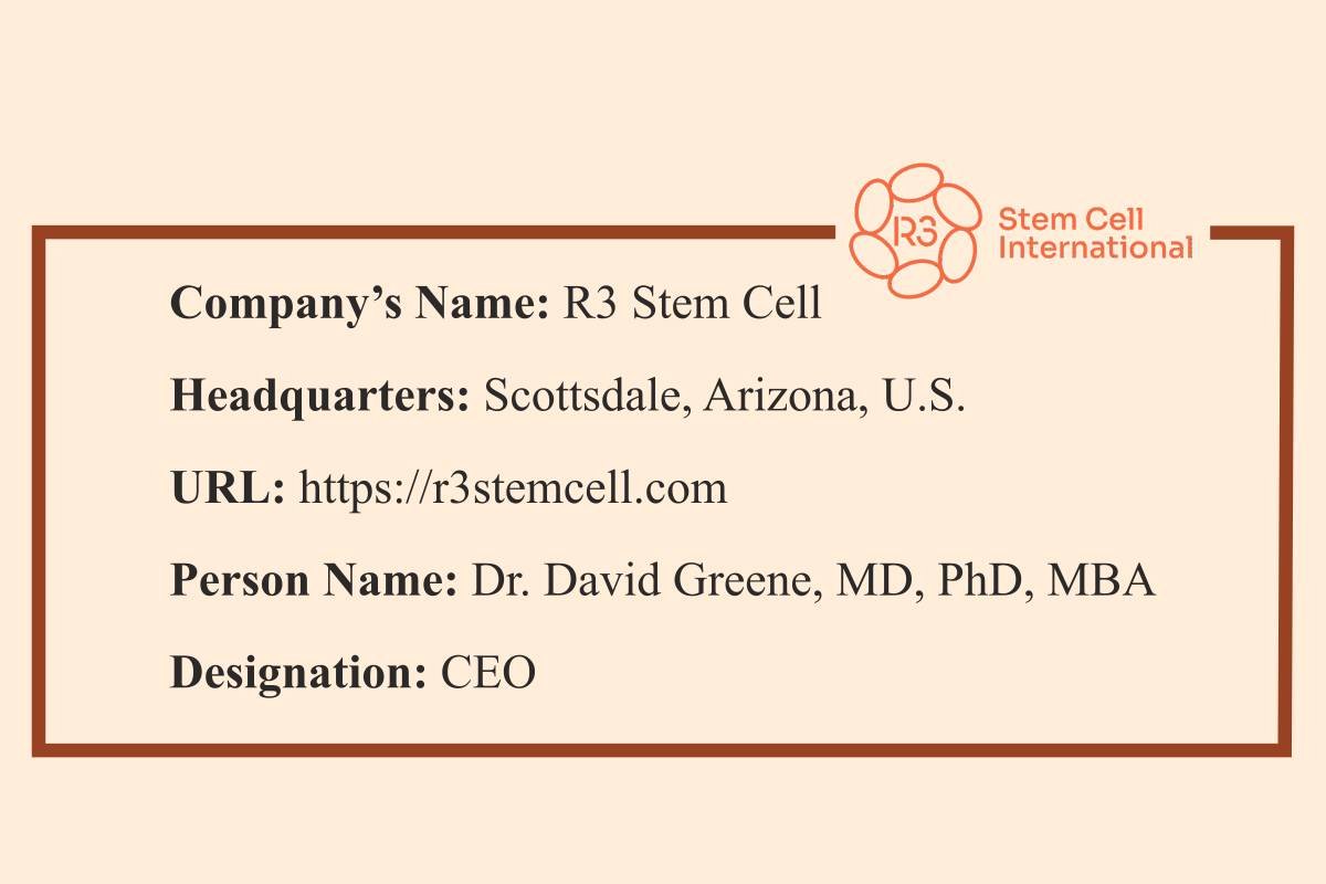 R3 Stem Cell: Stem Cell Treatments | Dr. David Greene | The Enterprise World