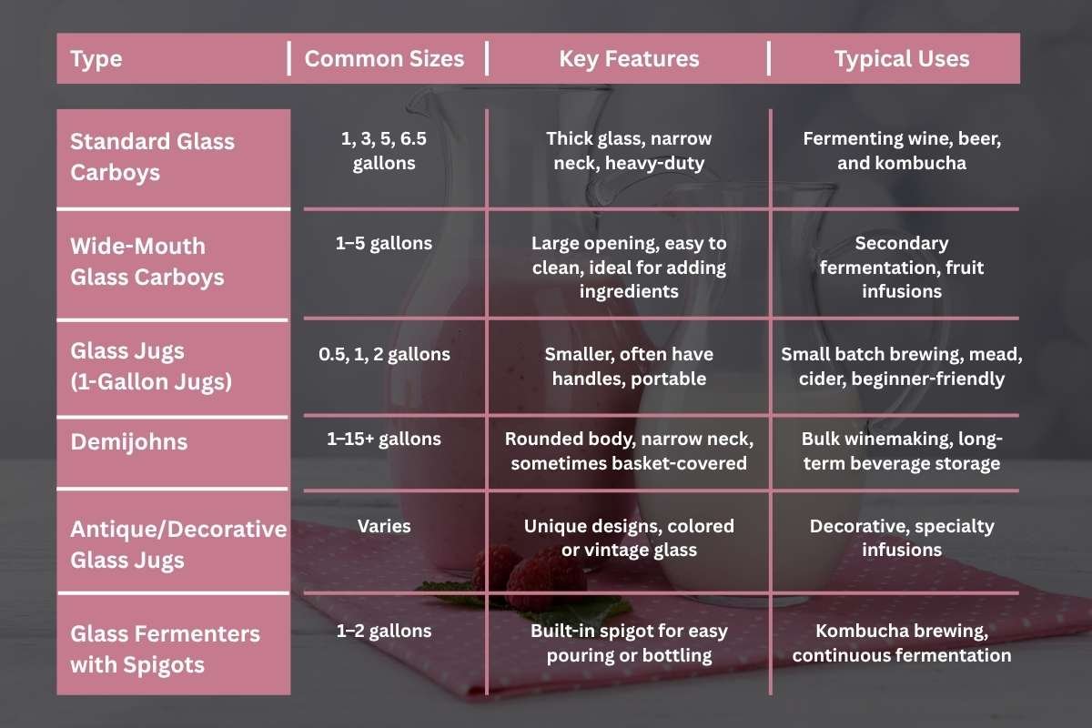 Glass Carboys & Jugs-Types, Uses and Recommended Brands | The Enterprise World 