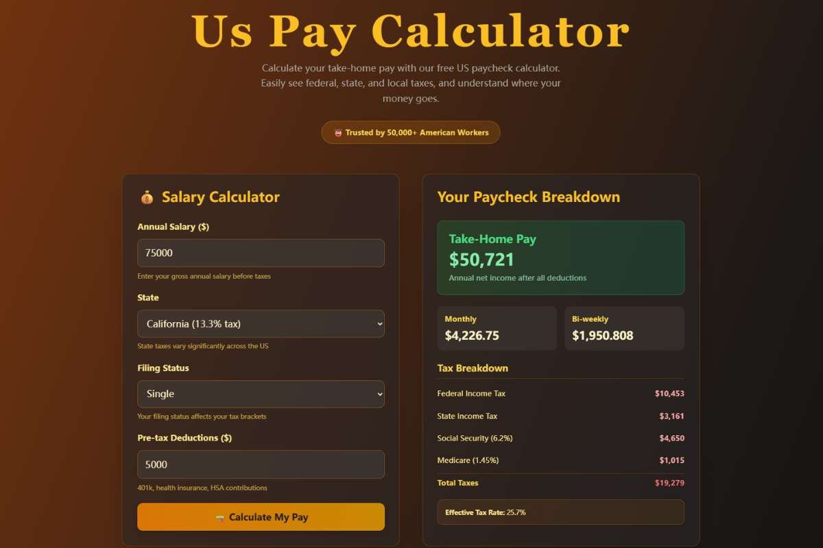 Step-by-Step Breakdown of Taxes, Deductions, and Take-Home Pay