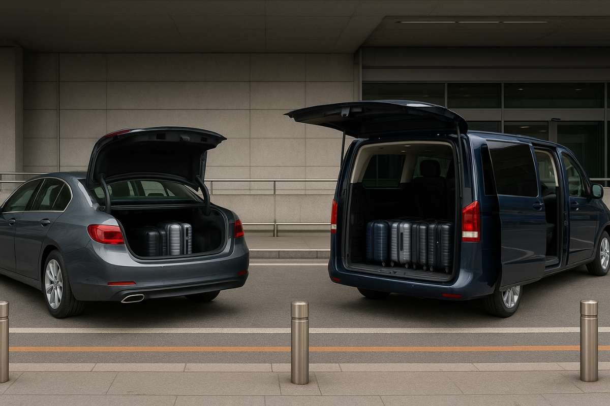 Private driver in Milan: sedan vs van, how to decide based on luggage and comfort 